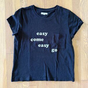 Madewell "Easy Come Easy Go" Letter Graphic Tshirt Black M
